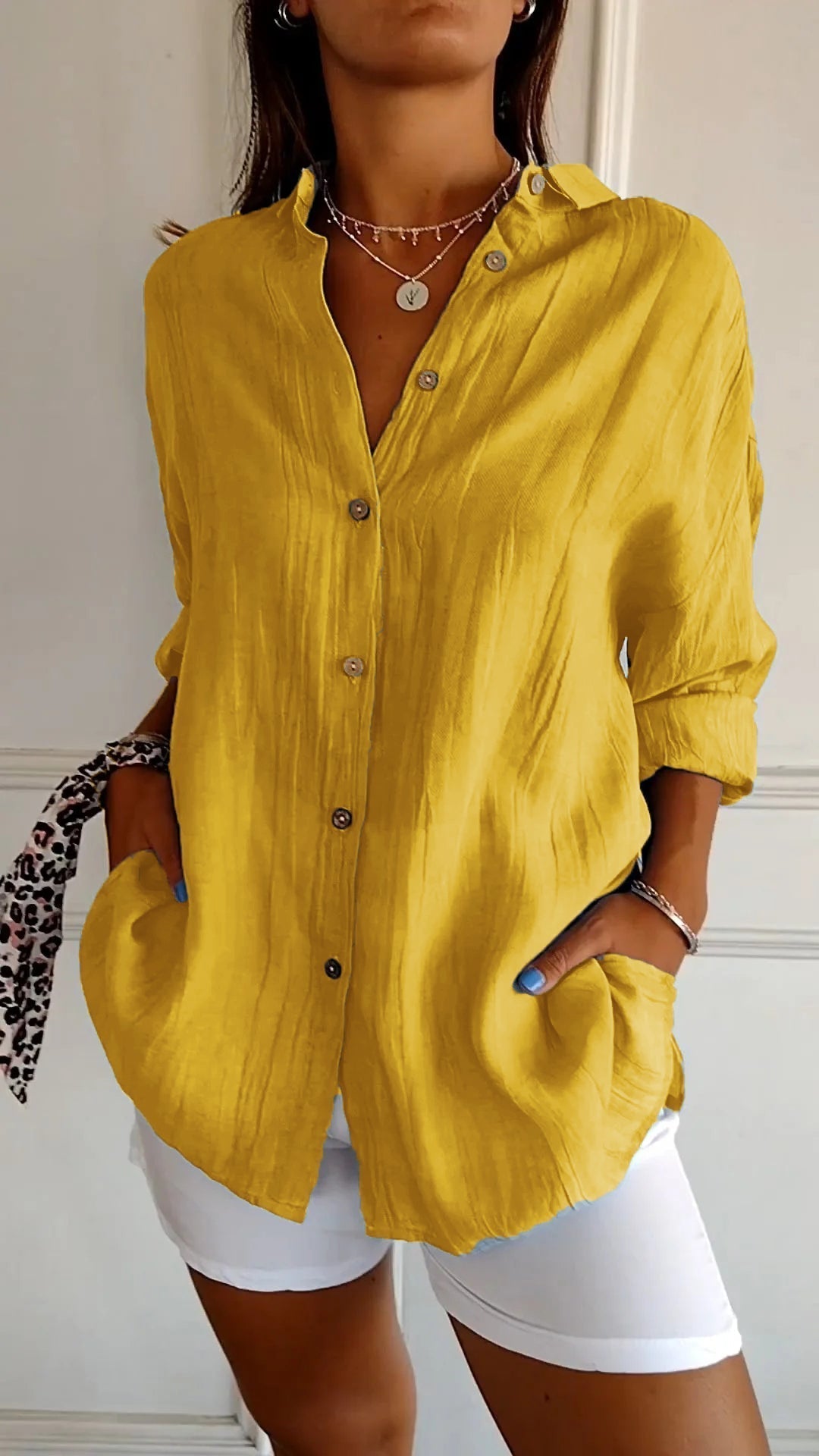 Classic Pleated Blouse for Women – Elegant Style