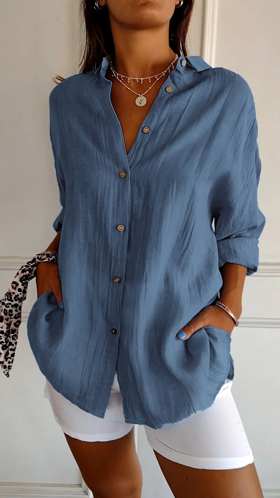 Classic Pleated Blouse for Women – Elegant Style