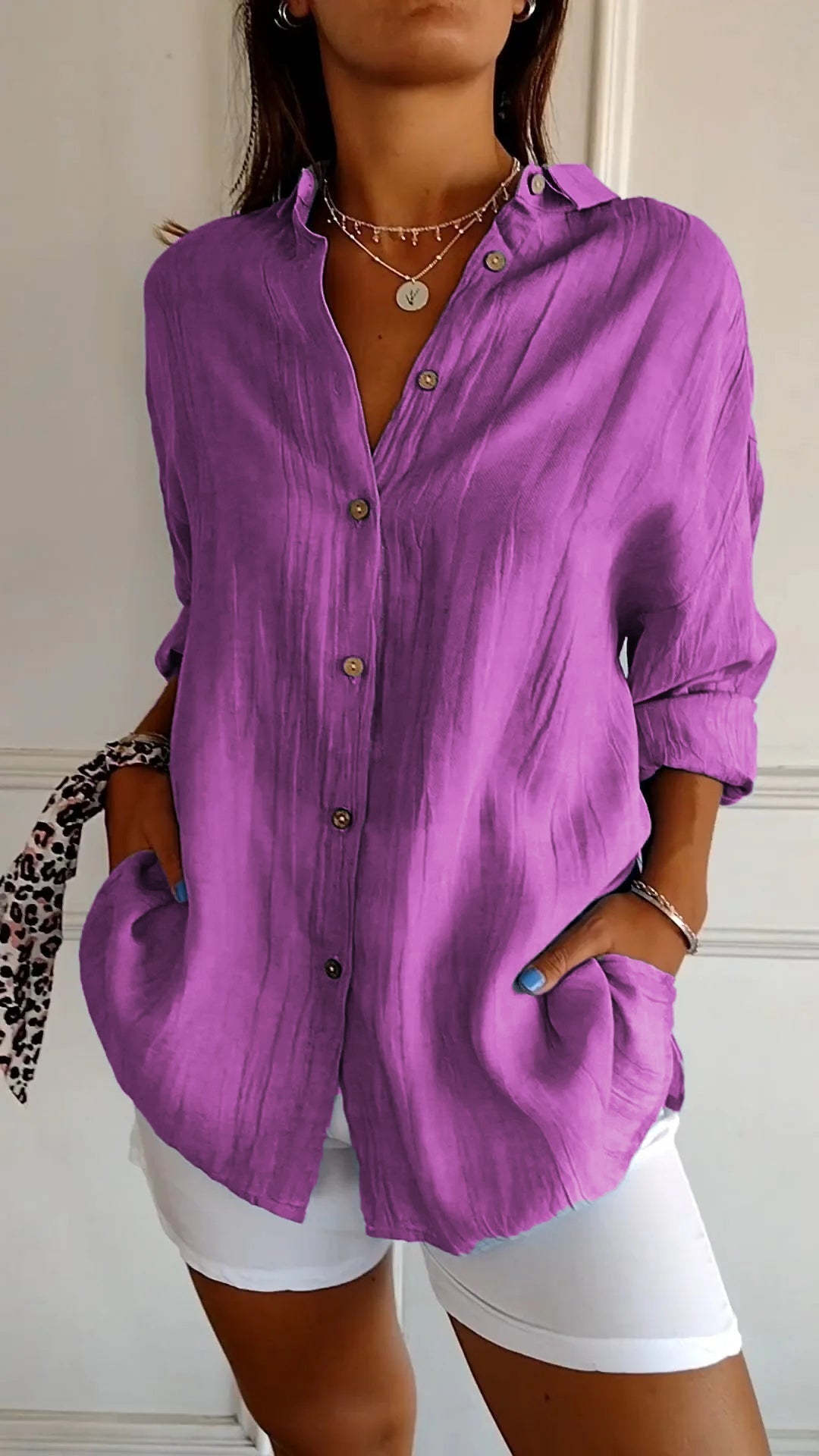 Classic Pleated Blouse for Women – Elegant Style