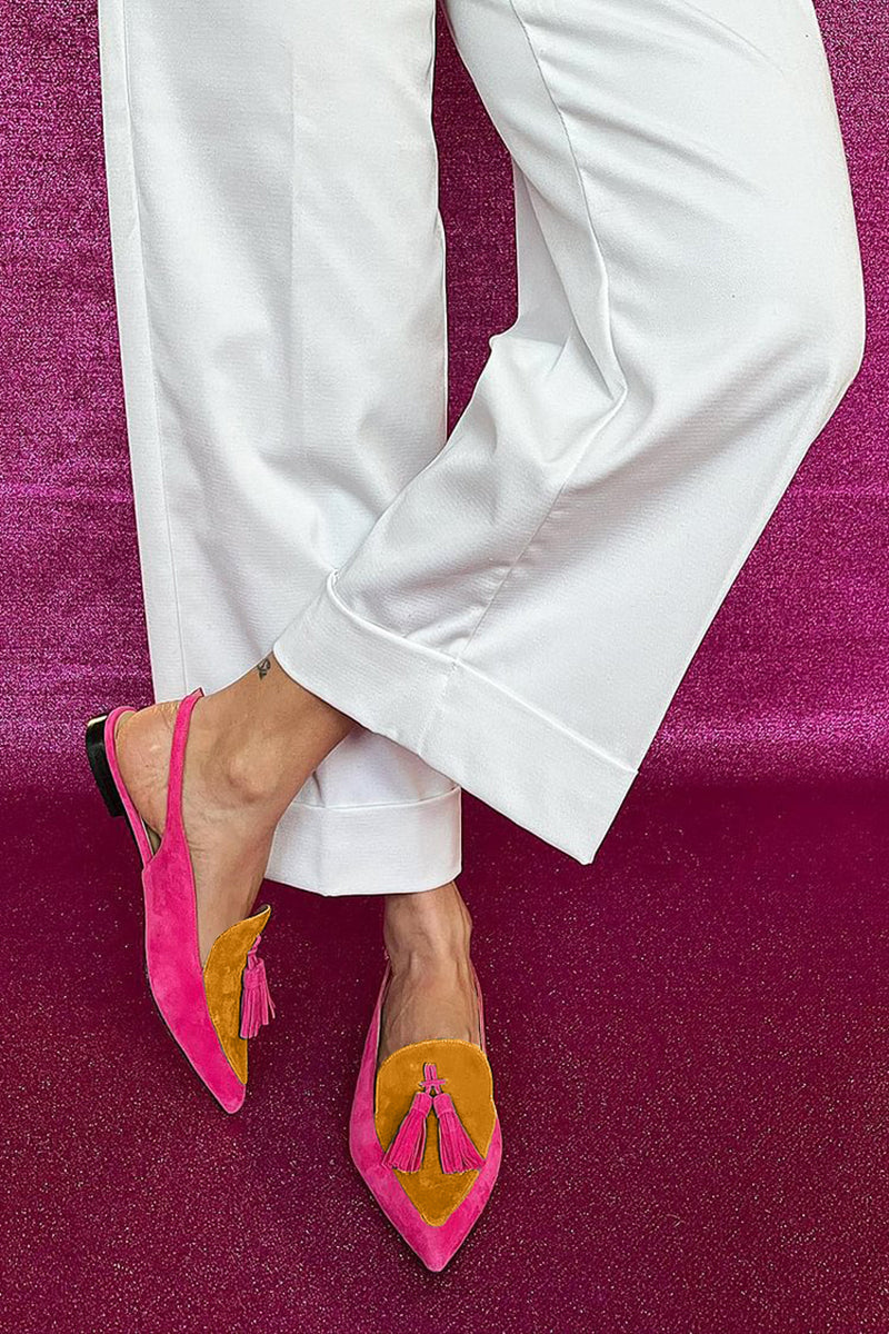 Loredana | Women's Fringed Ballet Pumps with Strap