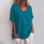 Blusa De Lino Mujer Atemporal Y Ligera
