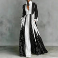 Serafina Robe Maxi Bicolore à Pois
