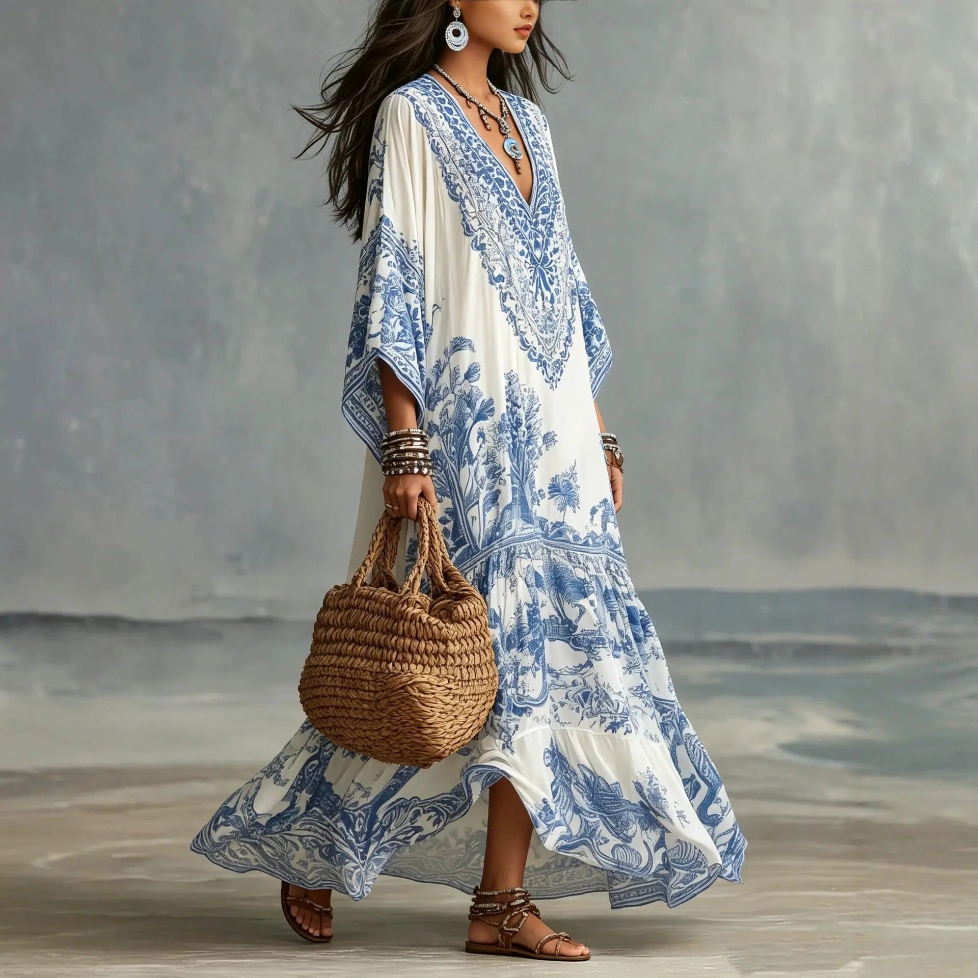 Alba Robe Bohème Maxi Ethnique
