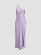 Fiora | Vestido Maxi Satén Espalda Abierta