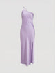 Fiora | Robe longue en satin dos nu