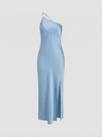 Fiora | Vestido Maxi Satén Espalda Abierta