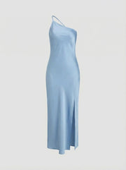 Fiora | Robe longue en satin dos nu