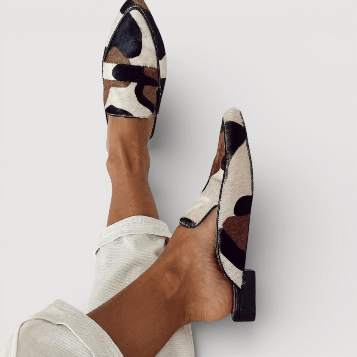 Maria | Women's Cow-Print Loafers