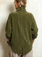 Colette | Suéter de pana color verde oscuro
