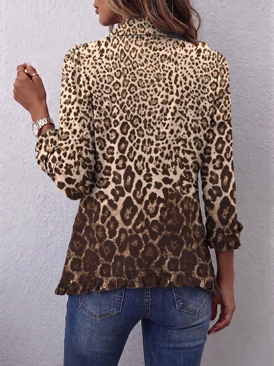 Esperanza | Leopard Print Ruffle Jacket