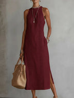 Jimena | Midi Dress con Cuello Alto