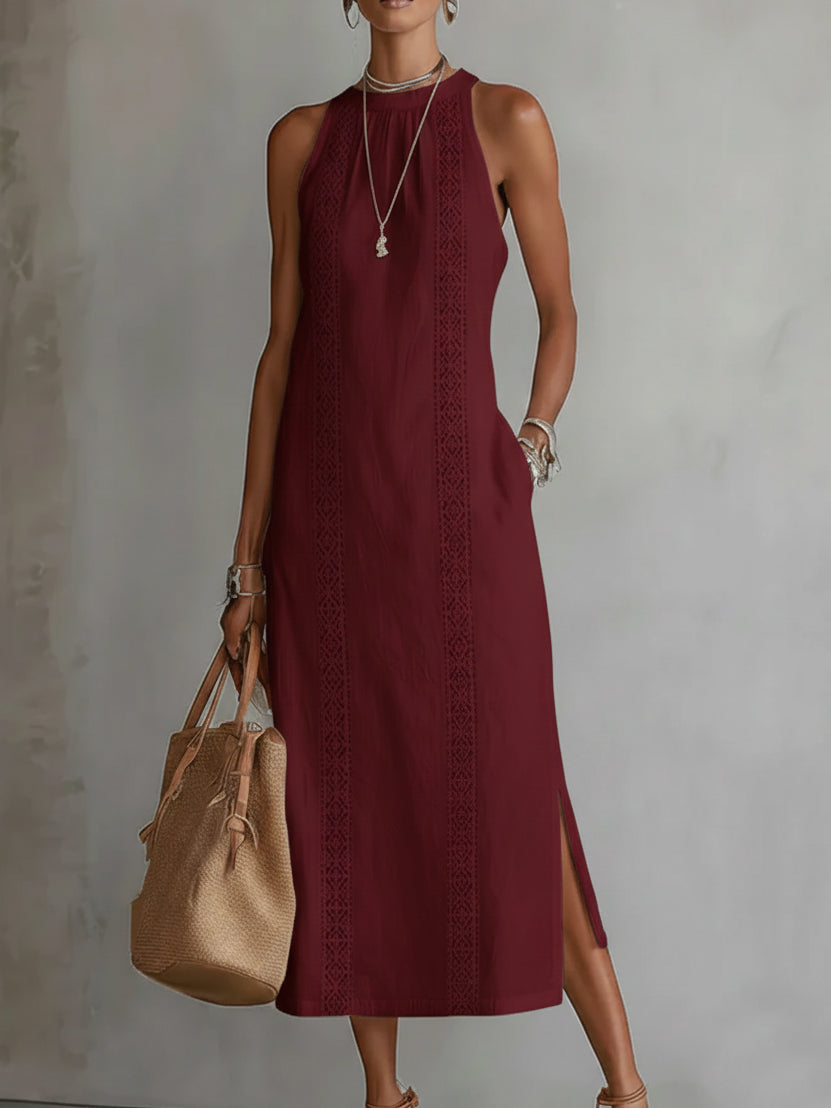 Jimena | Midi Dress con Cuello Alto