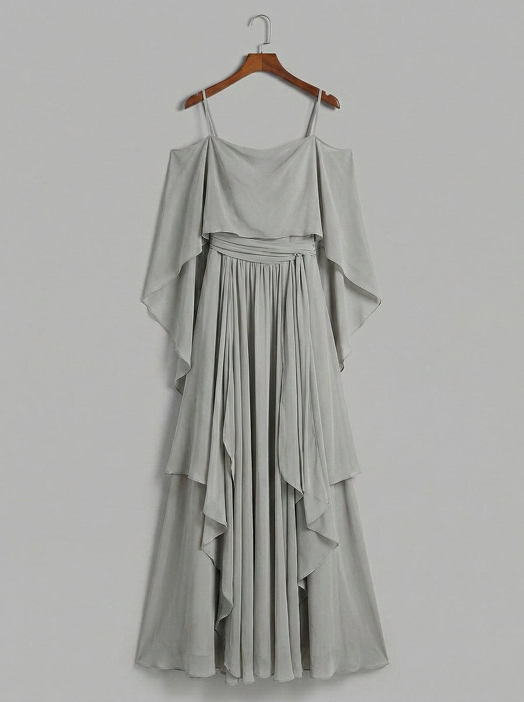 Isabela | Conjunto Fluido Gris con Top y Pantalón