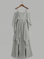 Isabela | Conjunto Fluido Gris con Top y Pantalón