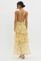 Eva | Vestido midi con volantes