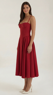 Elise | Robe midi à corset