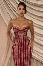 Matilda | Vestido largo Burdeos