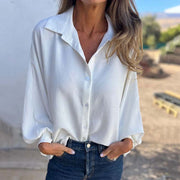 Chemisier classique à manches longues pour femme
